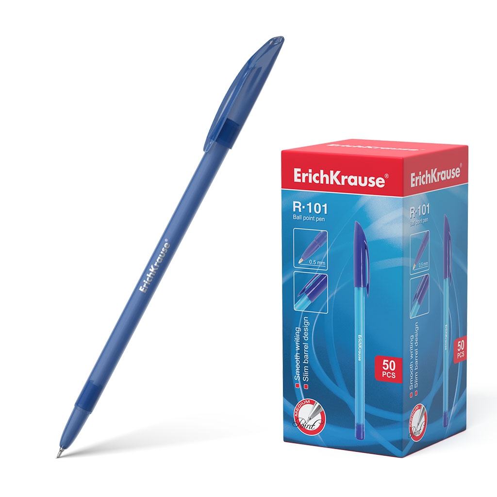 

Набор ручек шариковых ErichKrause R-101 33511, синяя, 1 мм, 50 шт.
