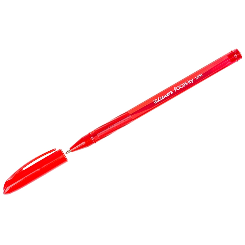 Ручка шариковая Luxor Focus Icy 1763, красная, 1 мм, 1 шт.