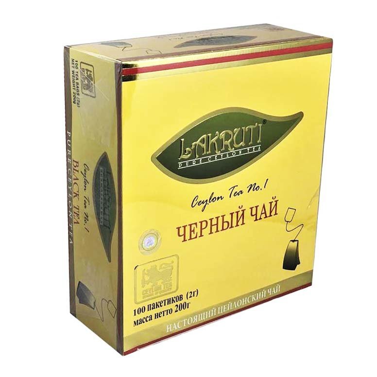 

Чай Лакрути 100 пакетов черный
