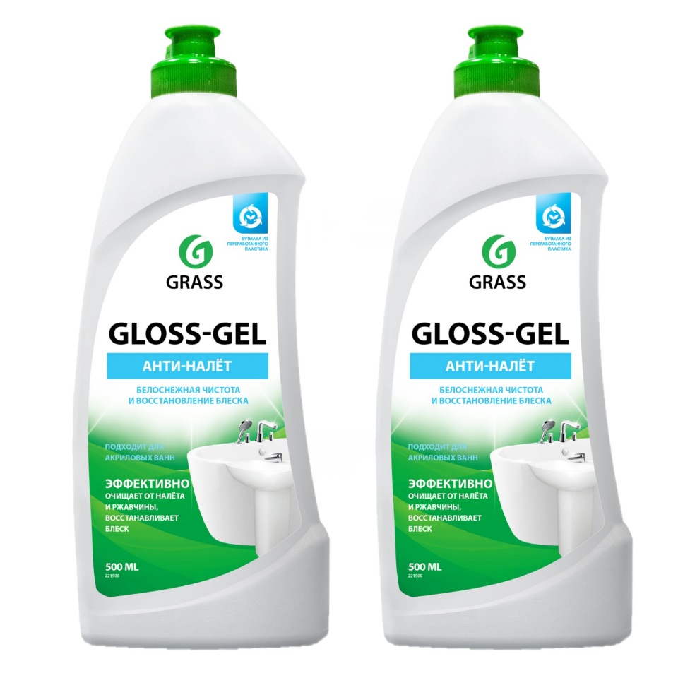 

Чистящее средство для ванной комнаты Gloss gel 500 мл - 2 шт