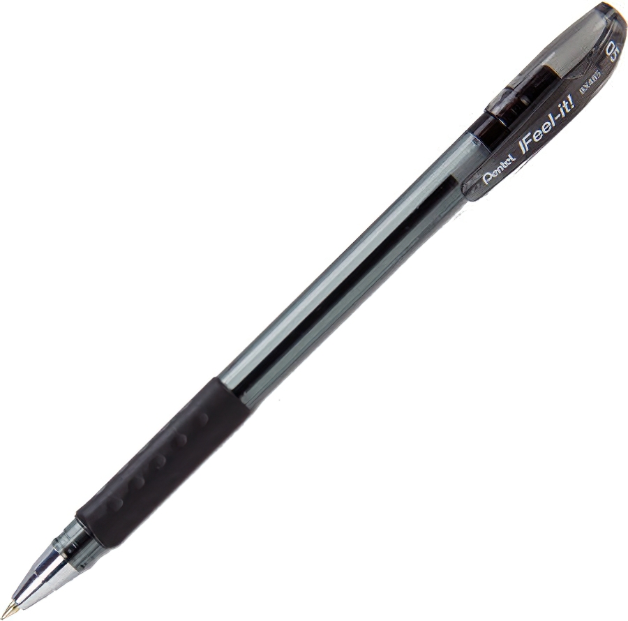 Ручка шариковая Pentel Feel it! BX485-A, черная, 0,5 мм, 1 шт.