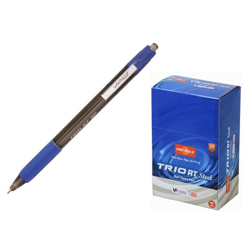 

Ручка шариковая Unimax Glide Trio RT GP Steel 722468, синяя, 0,7 мм, 1 шт.