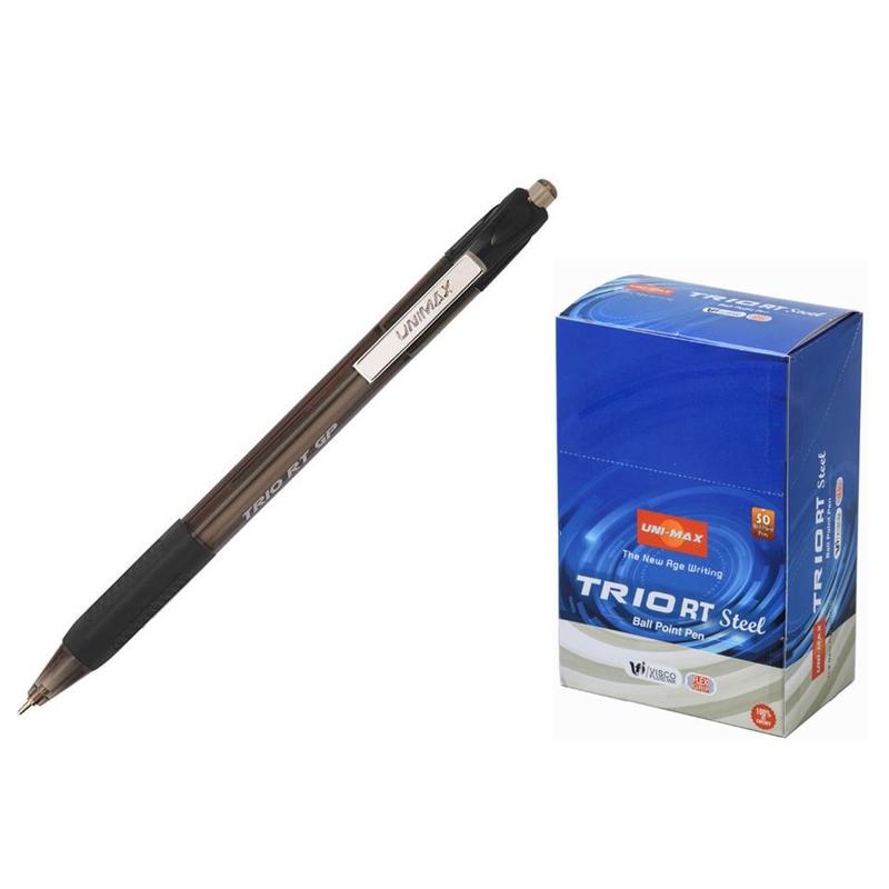 

Ручка шариковая Unimax Glide Trio RT GP Steel 722469, черная, 0,7 мм, 1 шт.