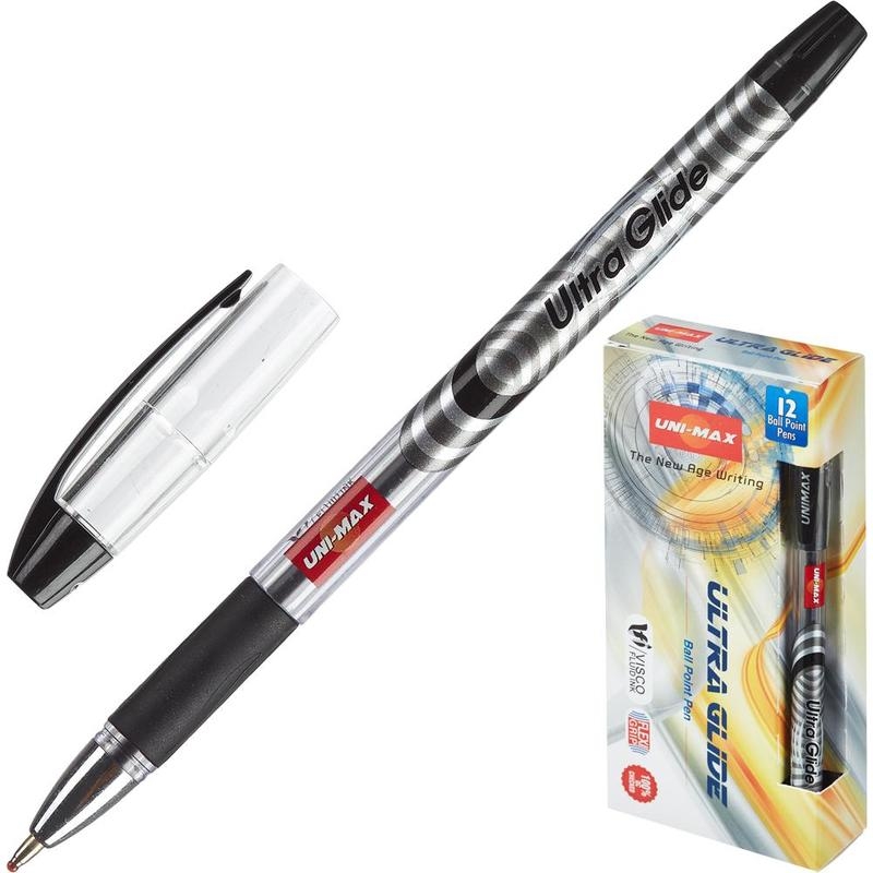 Ручка шариковая Unimax Ultra Glide 721880, черная, 1 мм, 1 шт.