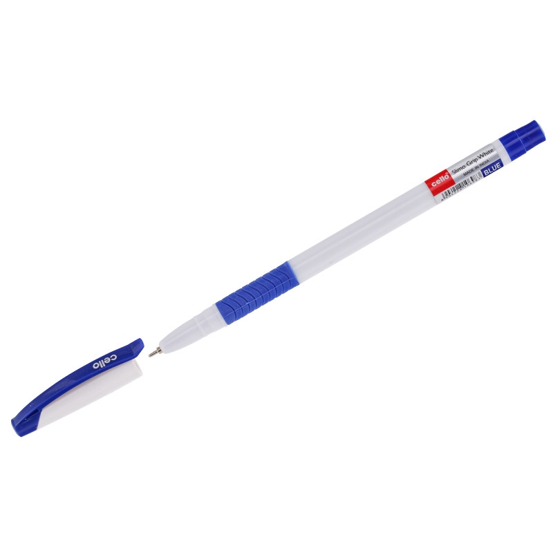 

Ручка шариковая Cello Slimo Grip white body 2670, синяя, 0,7 мм, 1 шт.