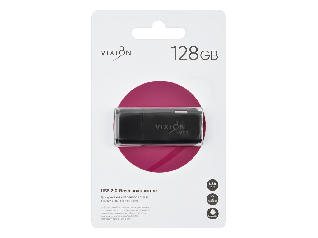 

Флешка Vixion Shark Eyes 128ГБ Black (GS-00008769), Shark Eyes