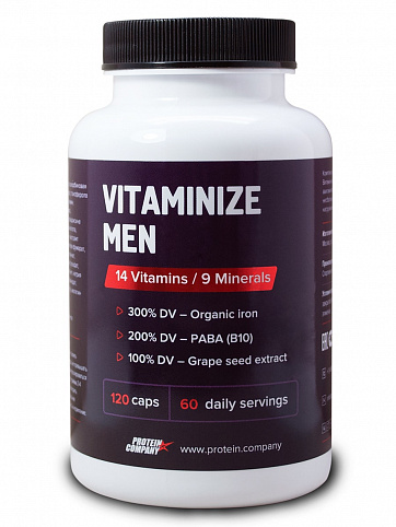 

Мультивитамины Protein.Company Vitaminize Men 120 капсул, Vitaminize Men