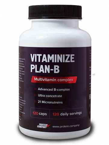 

Витаминно-минеральный комплекс Protein.Сompany Vitaminize Plan-B 120 капсул, Vitaminize Plan-B