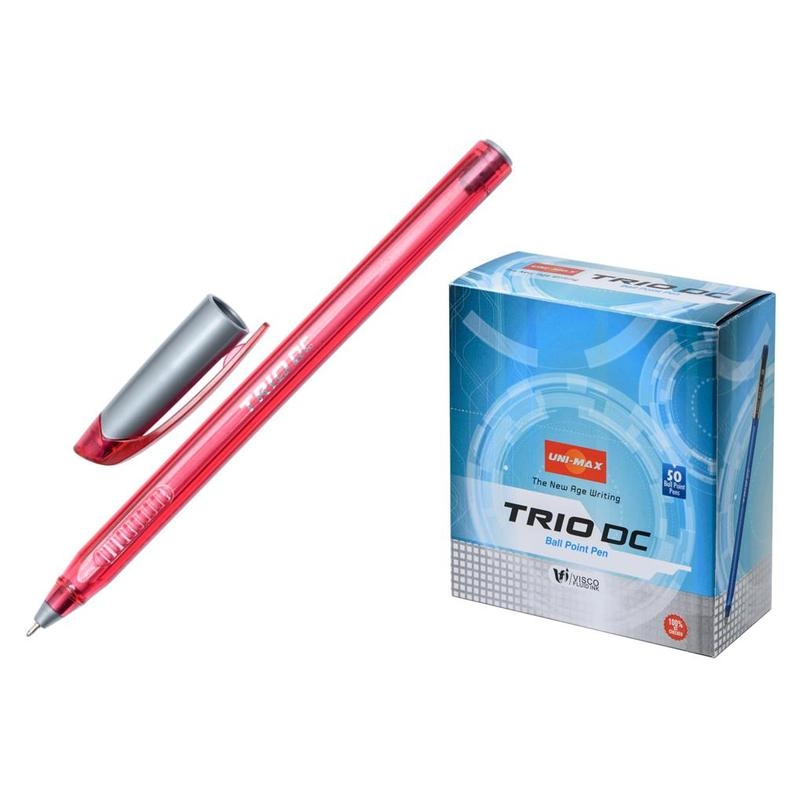 Ручка шариковая Unimax Trio DC Tinted 722467, красная, 0,7 мм, 1 шт.