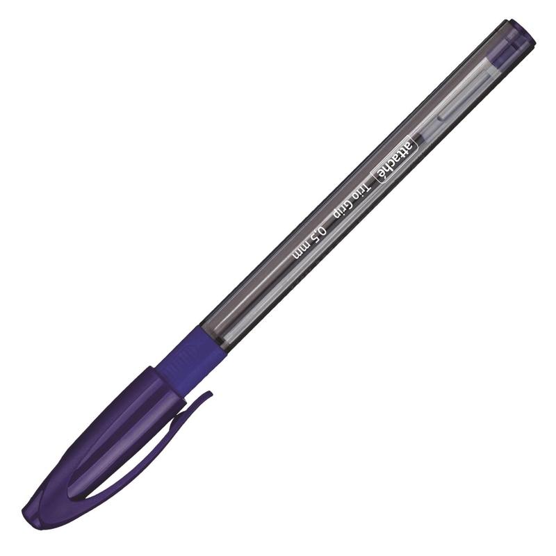 Ручка шариковая Attache Trio Grip, синяя, 0,7 мм, 1 шт.