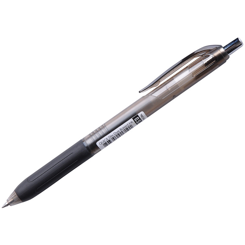 Ручка шариковая Crown Quick Dry QD-018, черная, 0,5 мм, 1 шт.