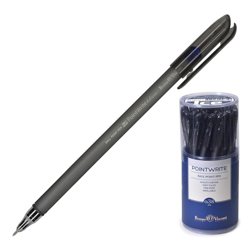 фото Ручка шариковая bruno visconti pointwrite ice 20-0209, синяя, 0,38 мм, 1 шт. brunovisconti