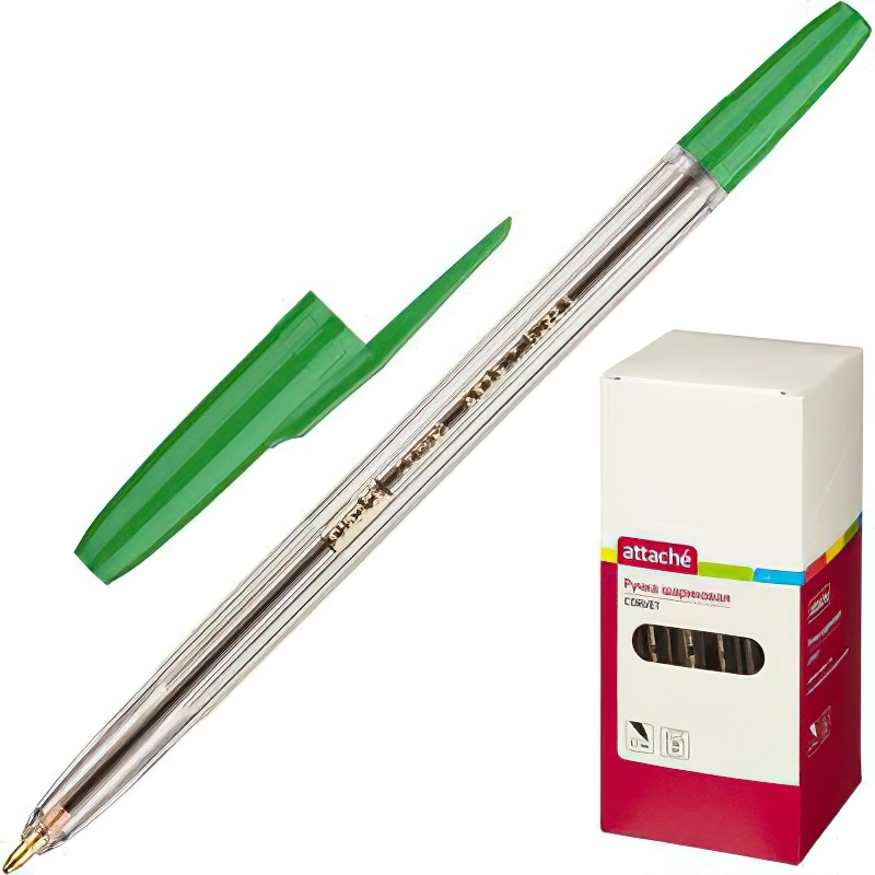 

Ручка шариковая Attache Corvet, зеленая, 0,7 мм, 1 шт.