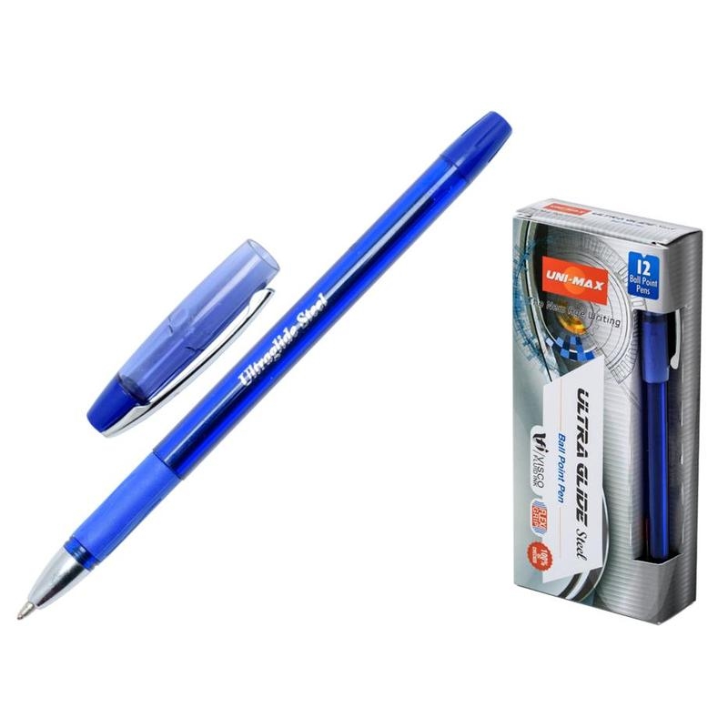 Ручка шариковая Unimax Ultra Glide Steel 722476, синяя, 1 мм, 1 шт.