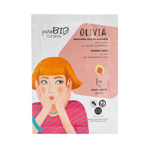 фото Альгинатная маска "olivia, инжир" для жирной кожи purobio 13 г
