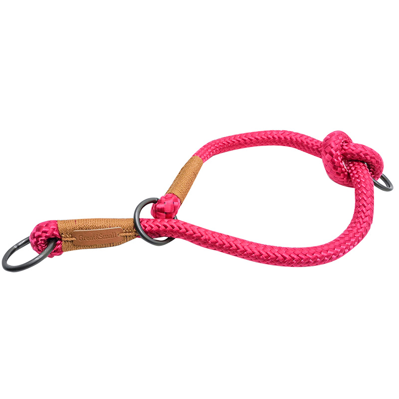 фото Ошейник для собак great&small rope 6х400мм розовый