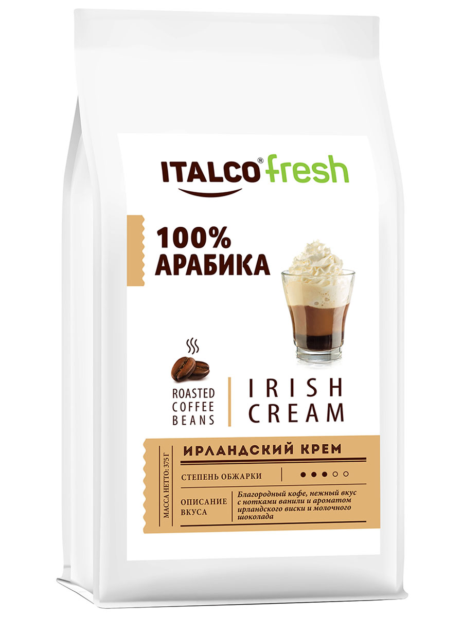 Кофе в зернах ITALCO Ирландский крем (Irish cream) ароматизированный, 350 г