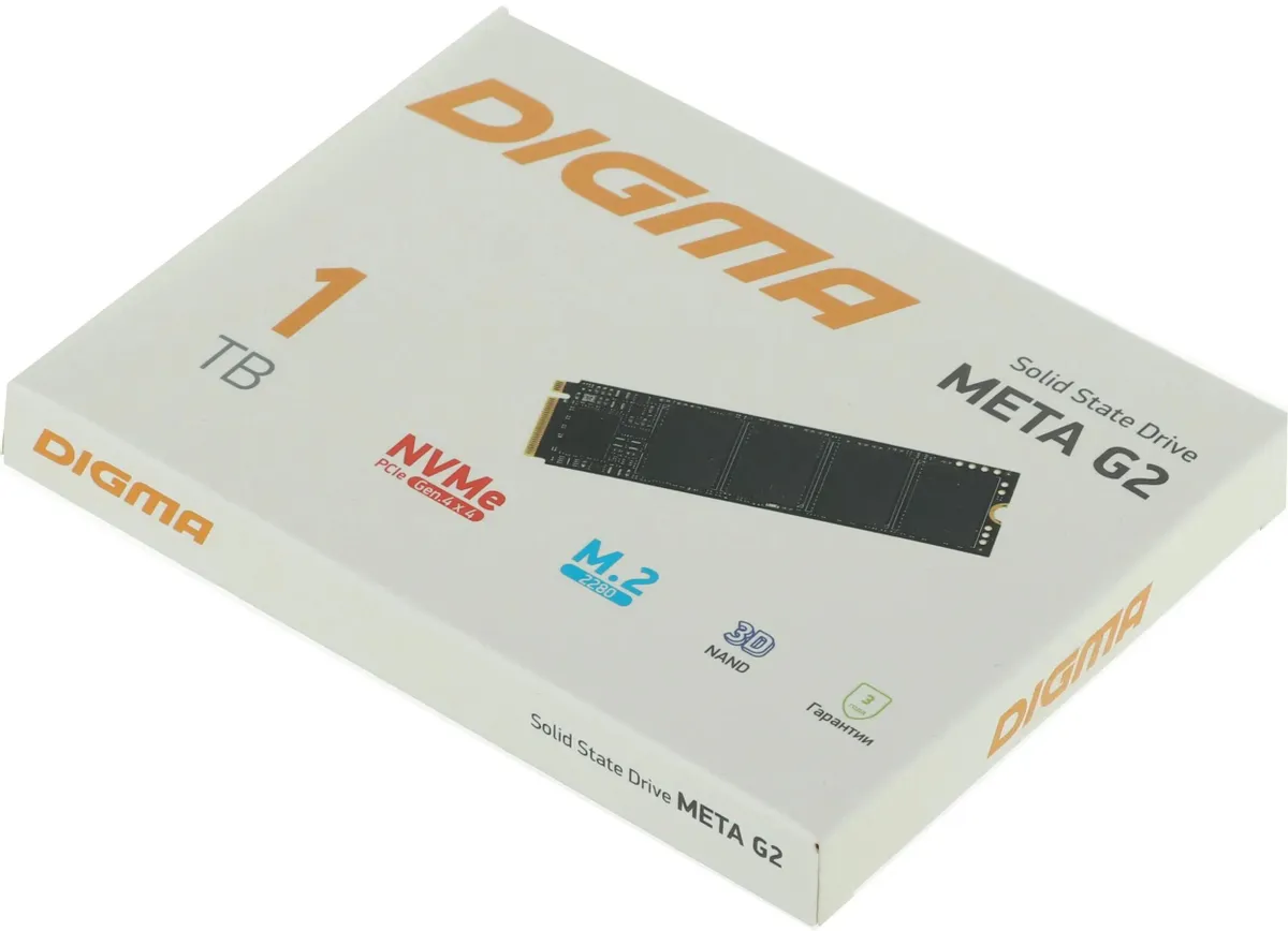 

SSD накопитель DIGMA Meta G2 M.2 2280 1 ТБ (DGSM4001TG23T), Meta G2