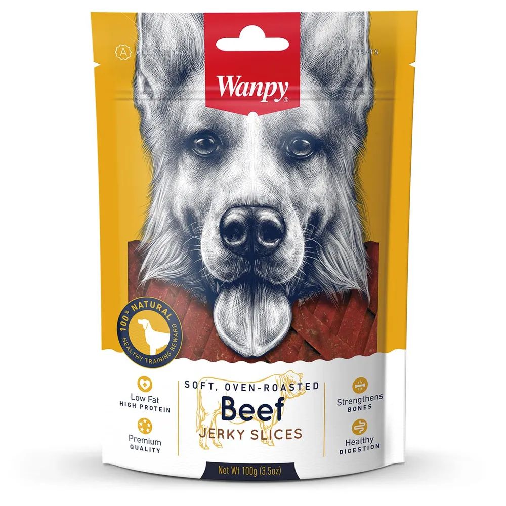 

Лакомство для собак Wanpy Dog Соломка из вяленой говядины, 20шт по 100г