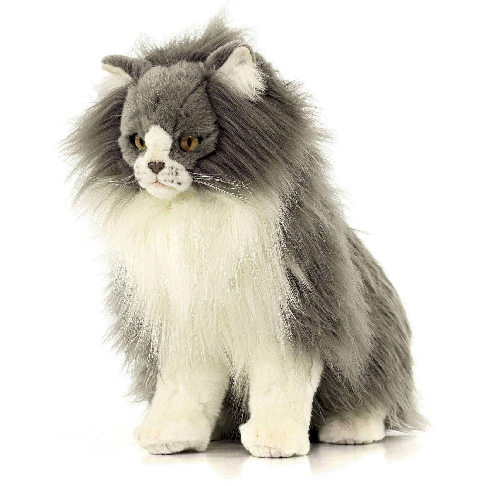 фото Мягкая игрушка hansa creation персидский кот табби серый с белым, 38 см