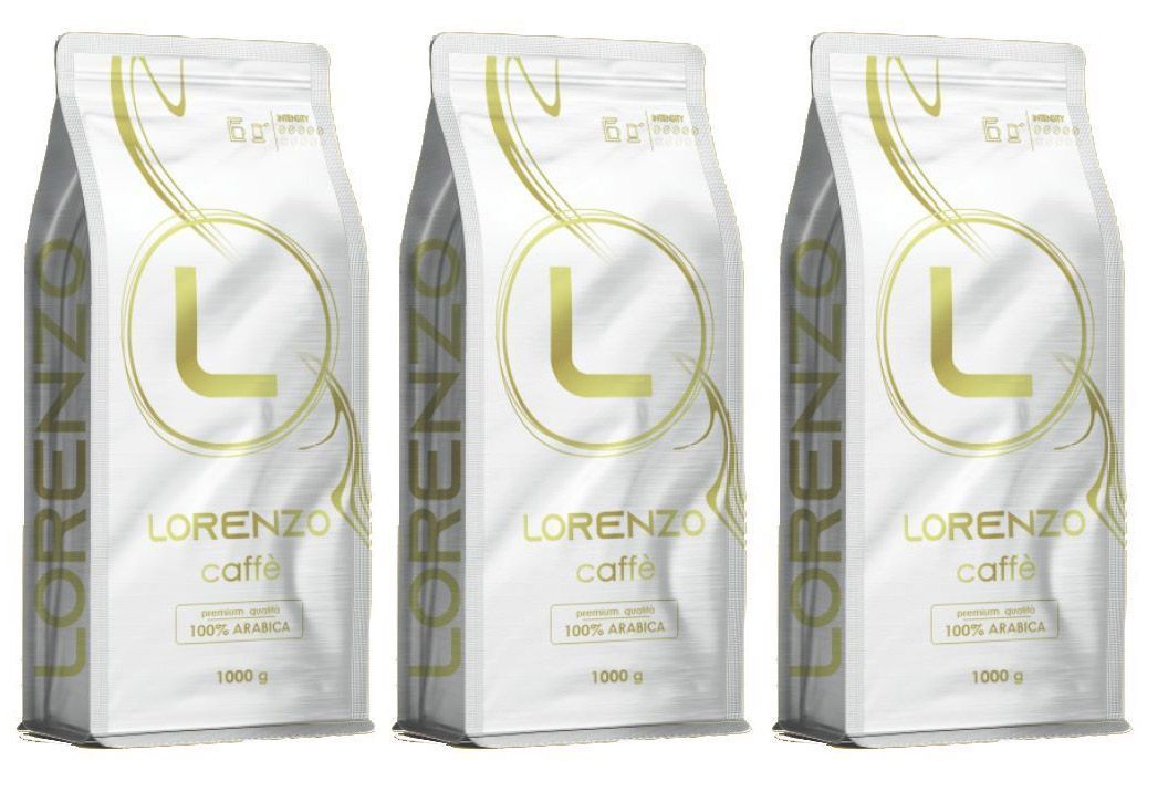 

Кофе в зернах Lorenzo Caffe 100% Premium Arabica 1 кг х 3 шт, lorenzo-zerno1000-3