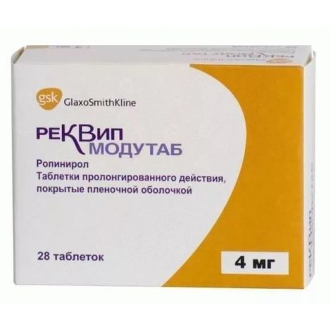 Реквип Модутаб таблетки 4 мг 28 шт.