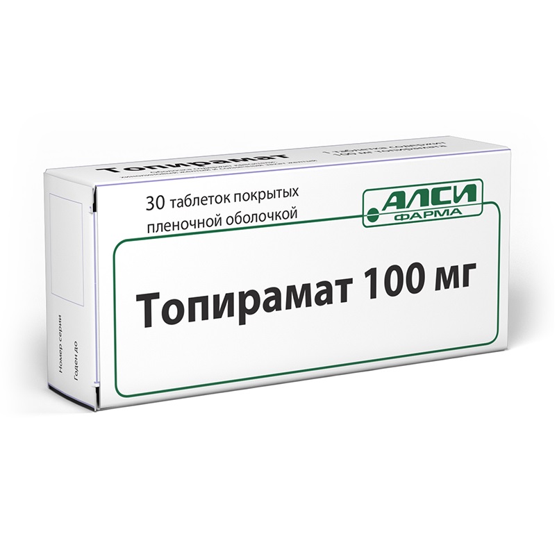 Купить Топирамат таблетки 100 мг 30 шт., АЛСИ Фарма