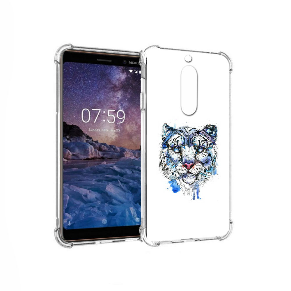 

Чехол MyPads Tocco для Nokia 7 водяной тигр (PT95887.123.263), Прозрачный, Tocco