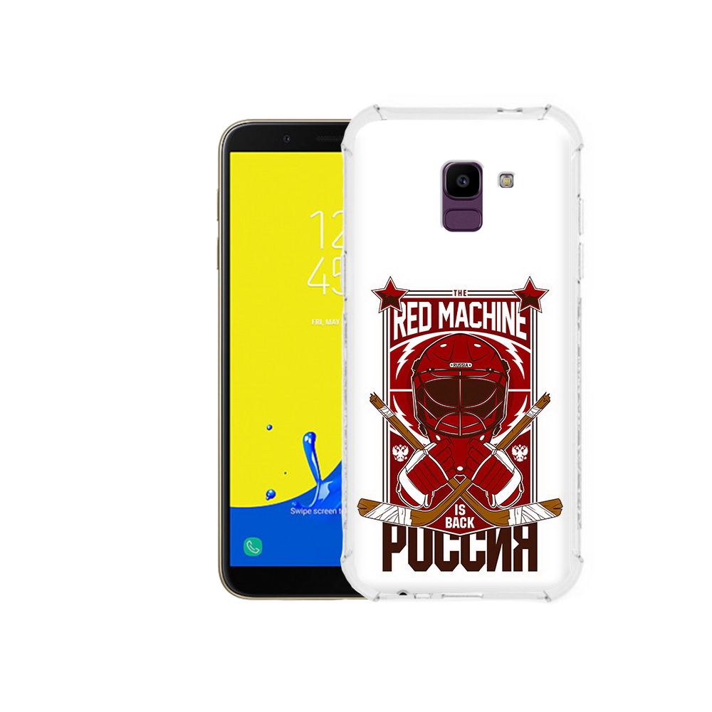 

Чехол MyPads Tocco для Samsung Galaxy J6 (2018) хоккей россия, Прозрачный, Tocco
