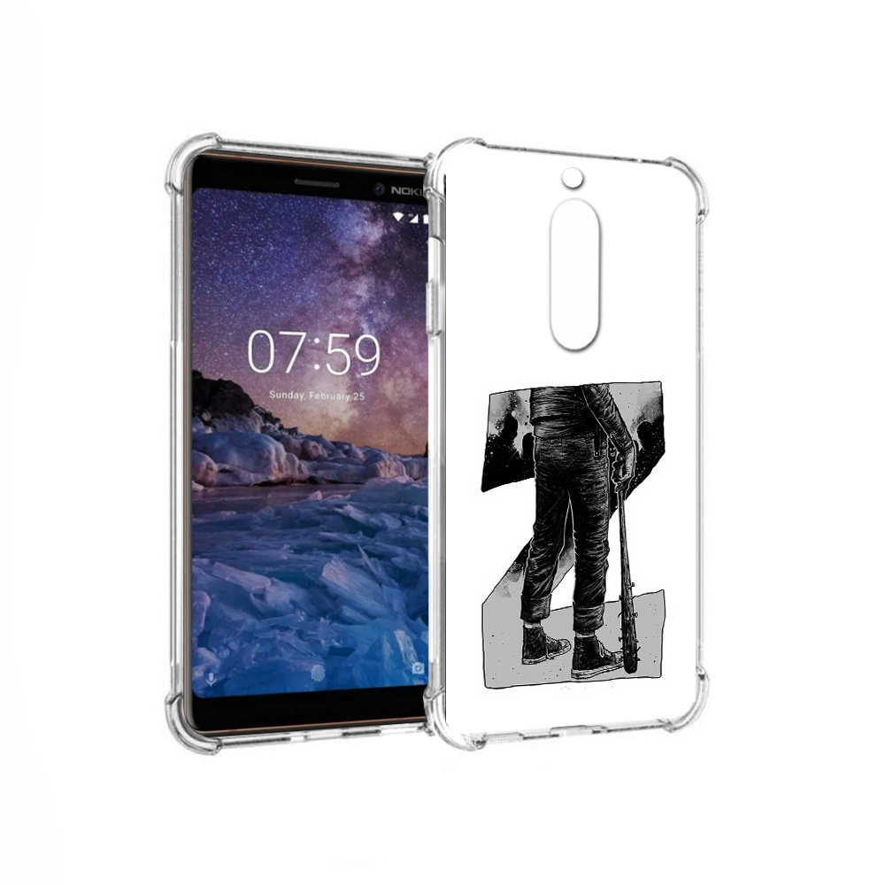 

Чехол MyPads Tocco для Nokia 7 воин черно белый (PT95887.123.265), Tocco