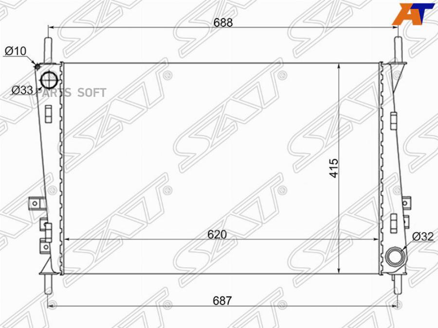 

SAT Радиатор JAGUAR X-TYPE 2.0/2.0D/2.2/2.5/3.0 01-