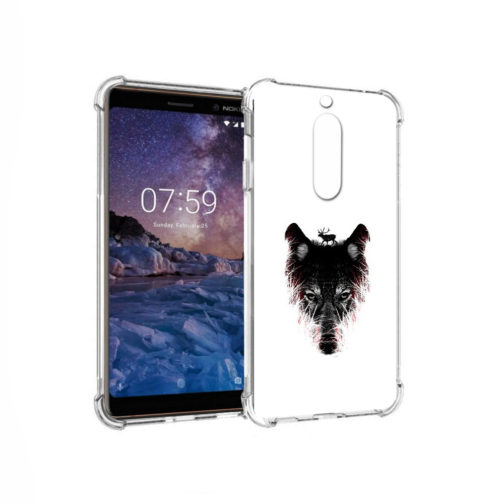 

Чехол MyPads Tocco для Nokia 7 волк в траве (PT95887.123.267), Прозрачный, Tocco