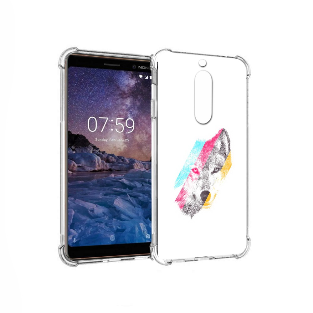 

Чехол MyPads Tocco для Nokia 7 волк градиент (PT95887.123.268), Прозрачный, Tocco