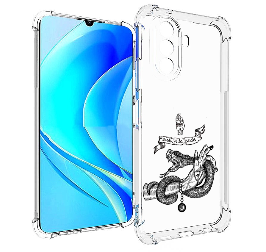 Чехол MyPads змея на руке рисунок для Huawei Nova Y70 / Nova Y70 Plus (MGA-LX9N)