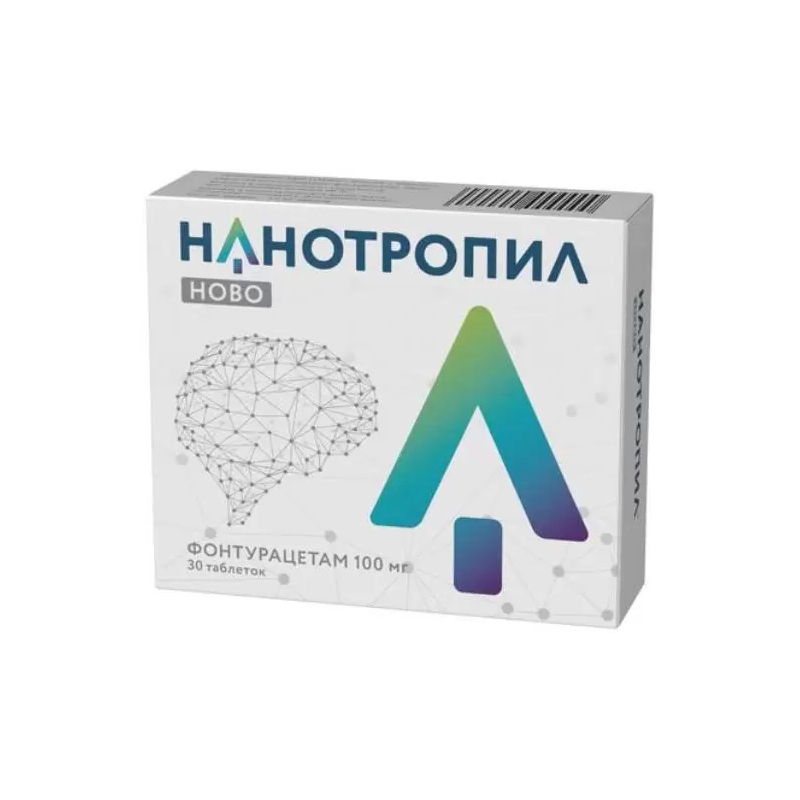 Купить Нанотропил Ново таблетки 100 мг 30 шт., Обнинская химико-фармацевтическая компания
