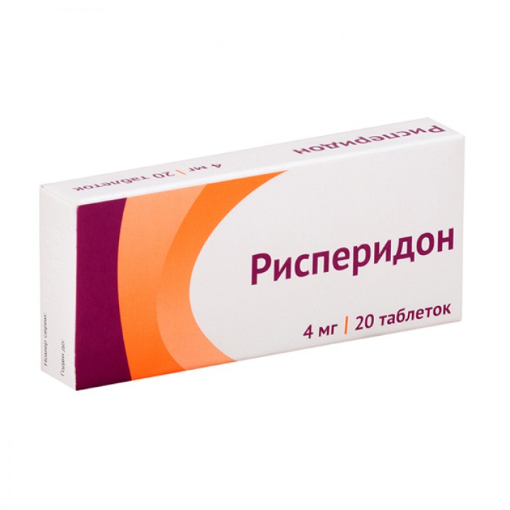 Купить Рисперидон таблетки 4 мг 20 шт., Озон ООО