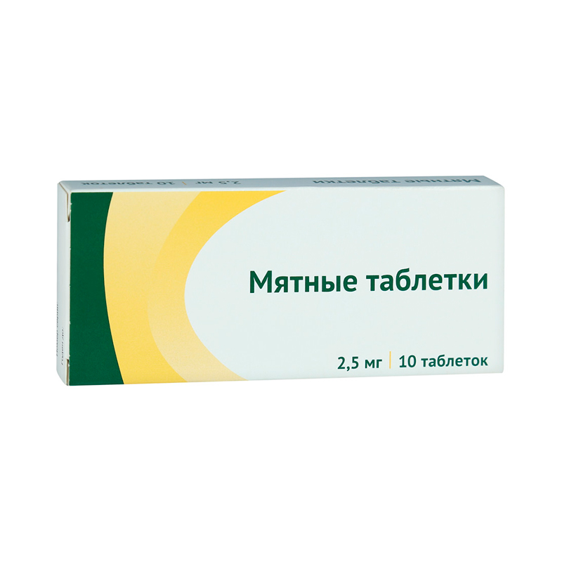 

Мятные таблетки для рассасывания 10 шт.