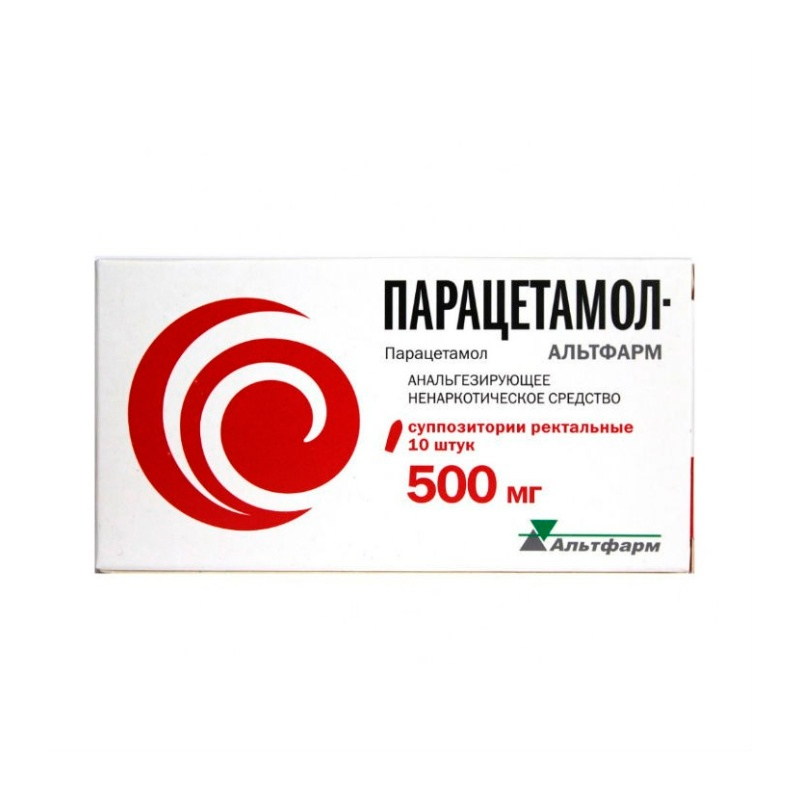Парацетамол суппозитории ректальные 500 мг 10 шт.