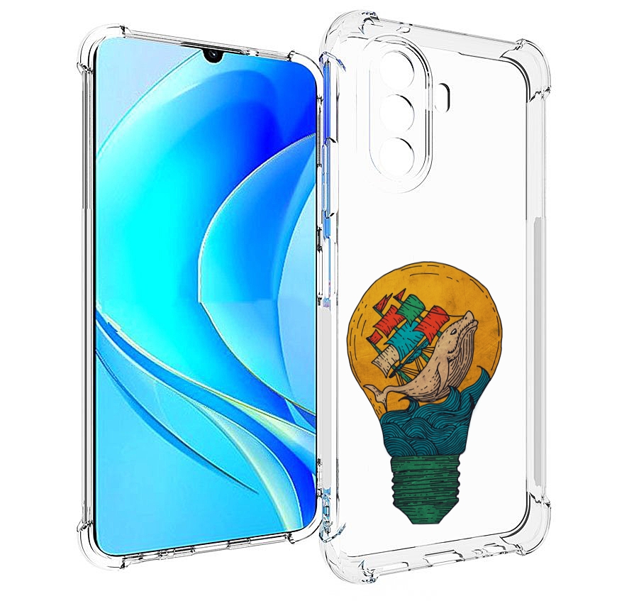 

Чехол MyPads кит в лампочке с парусами для Huawei Nova Y70 / Nova Y70 Plus (MGA-LX9N), Прозрачный, Tocco