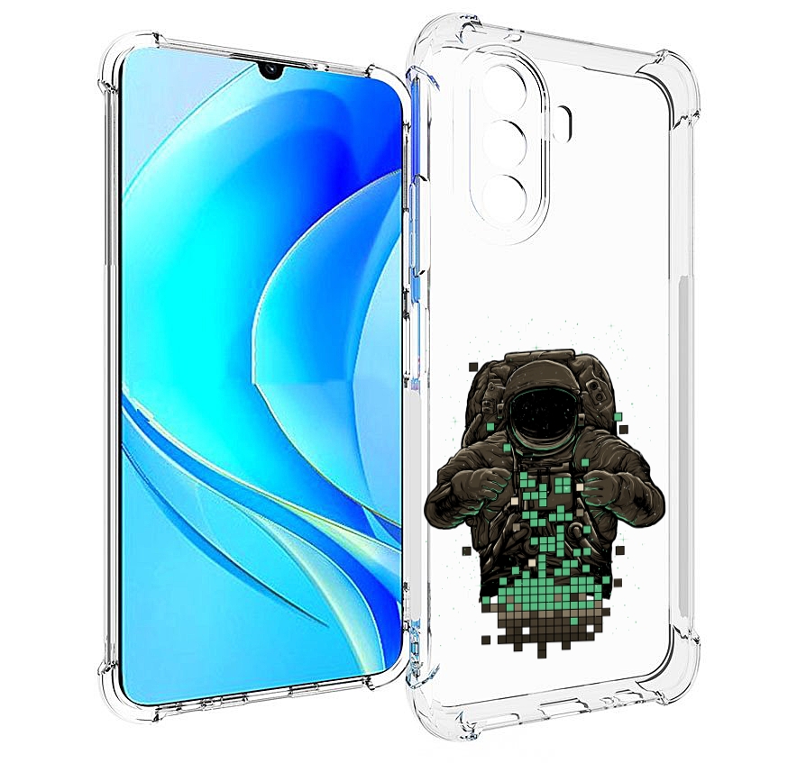 

Чехол MyPads космонавт с пикселями для Huawei Nova Y70 / Nova Y70 Plus (MGA-LX9N), Прозрачный, Tocco
