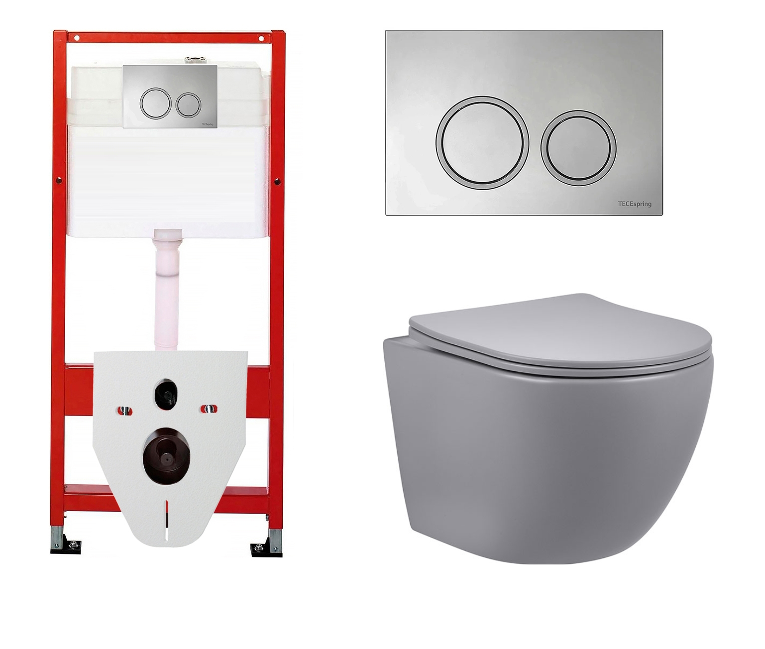 

Комплект: инсталляция Tece Tecespring + унитаз Globo с кнопкой хром