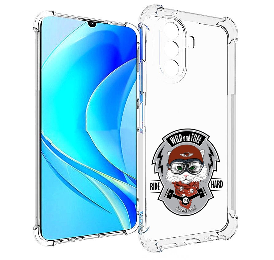 

Чехол MyPads кошка в шлеме для Huawei Nova Y70 / Nova Y70 Plus (MGA-LX9N), Прозрачный, Tocco
