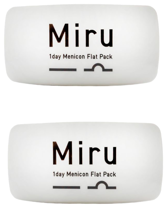 

Контактные линзы MIRU 1 Day Menicon Flat Pack (2 упаковки по 30 линз) R. 8.6 -6.00, однод