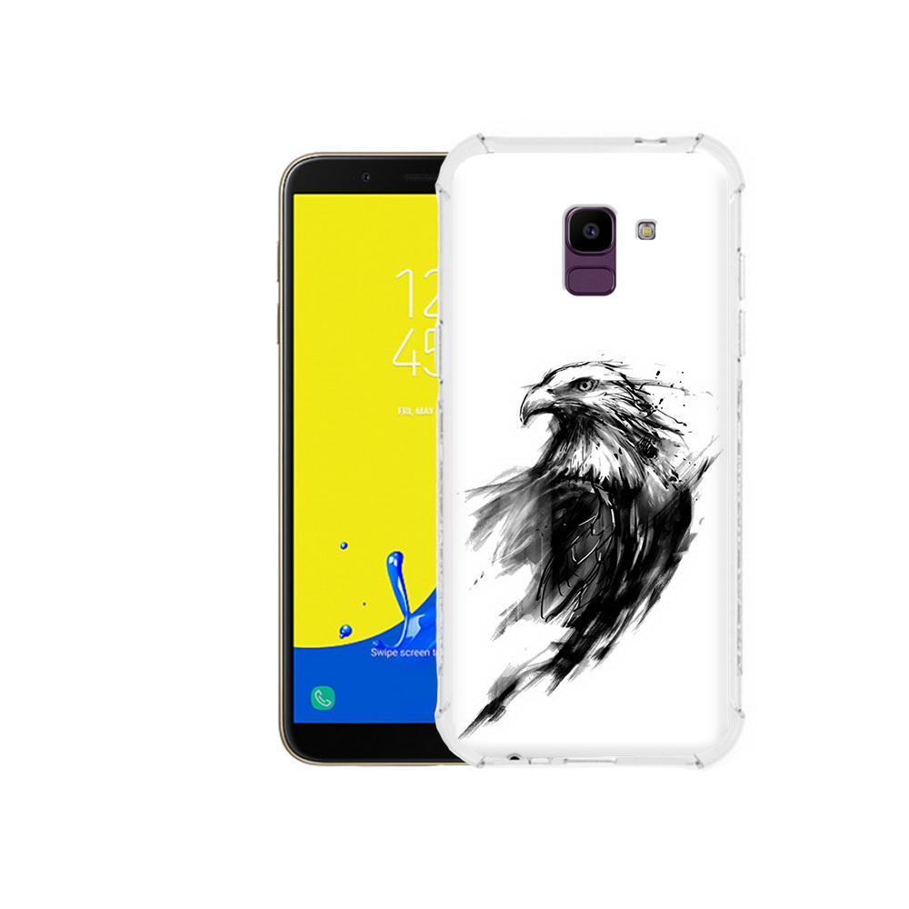 

Чехол MyPads Tocco для Samsung Galaxy J6 (2018) чб птица, Прозрачный, Tocco