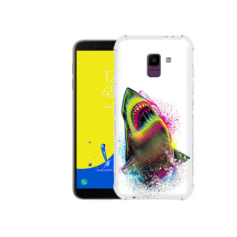 

Чехол MyPads Tocco для Samsung Galaxy J6 (2018) челюсти-2, Прозрачный, Tocco