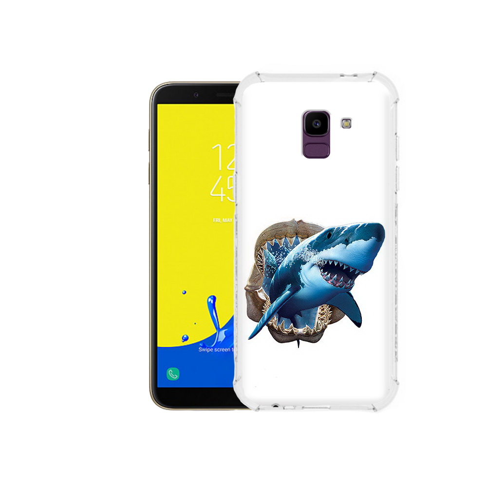 

Чехол MyPads Tocco для Samsung Galaxy J6 (2018) челюсти, Прозрачный, Tocco