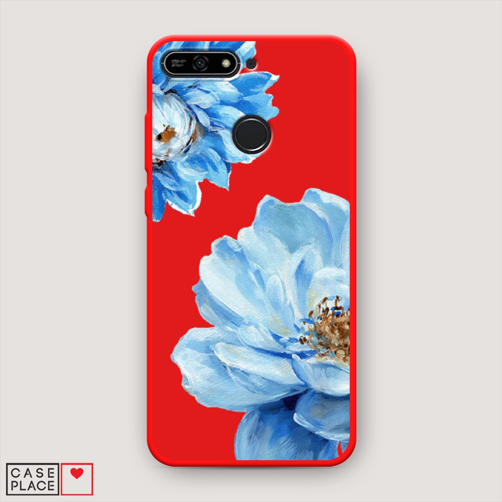 

Чехол Awog на Honor 7A Pro "Голубые клематисы", Разноцветный, 65453-1