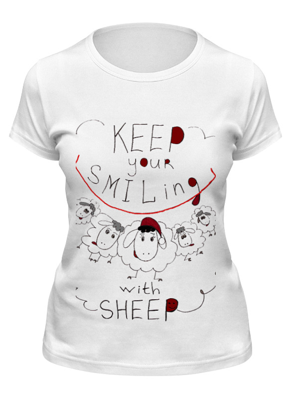 

Футболка мужская Printio Keep your smiling sheep белая XL, Белый, Keep your smiling sheep