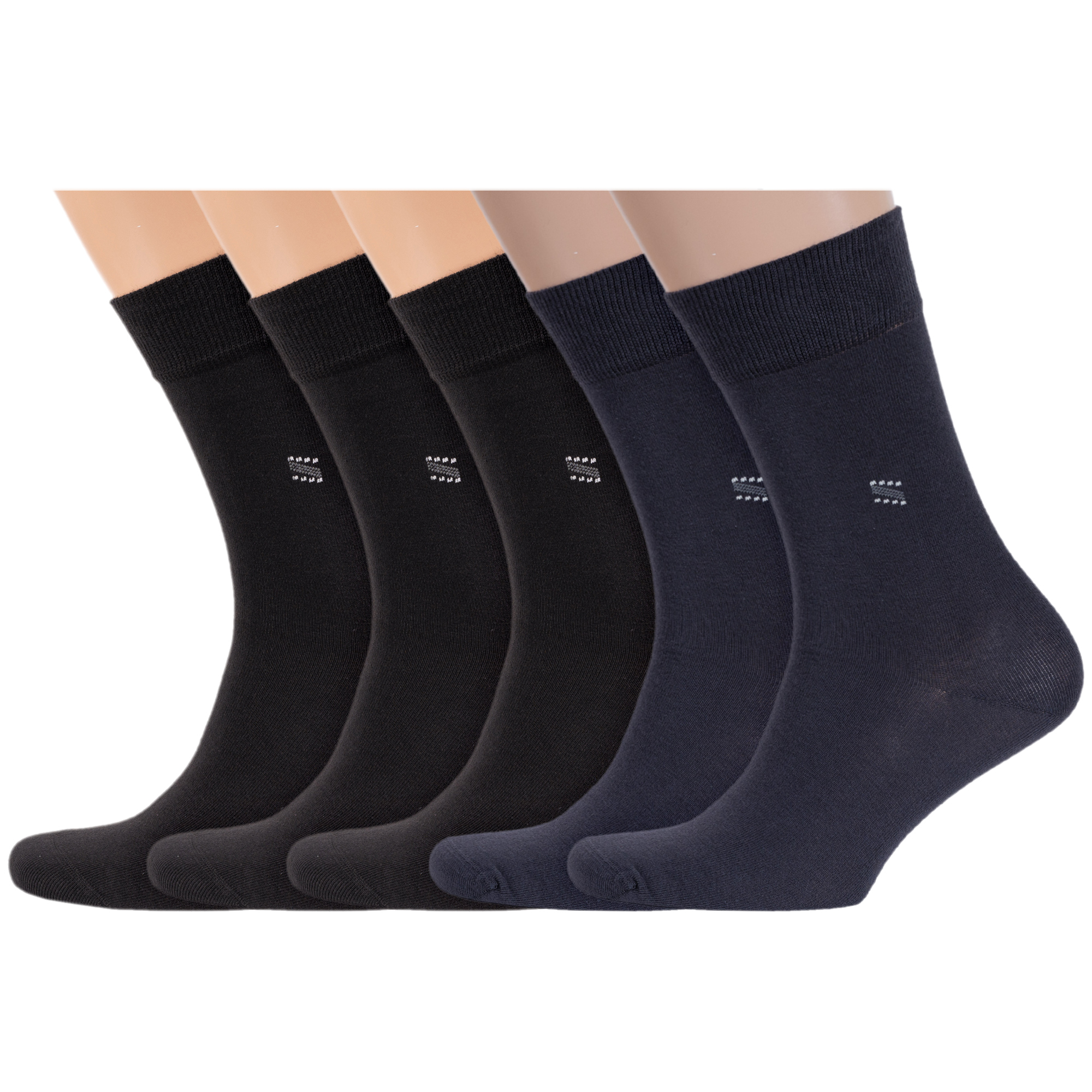 

Комплект носков мужских Rusocks 5-М-196 черных; серых 27, 5-М-196