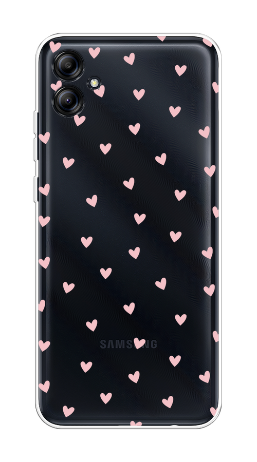

Чехол на Samsung Galaxy A04e/A042 "Розовые сердечки паттерн", Розовый;прозрачный, 2107650-1